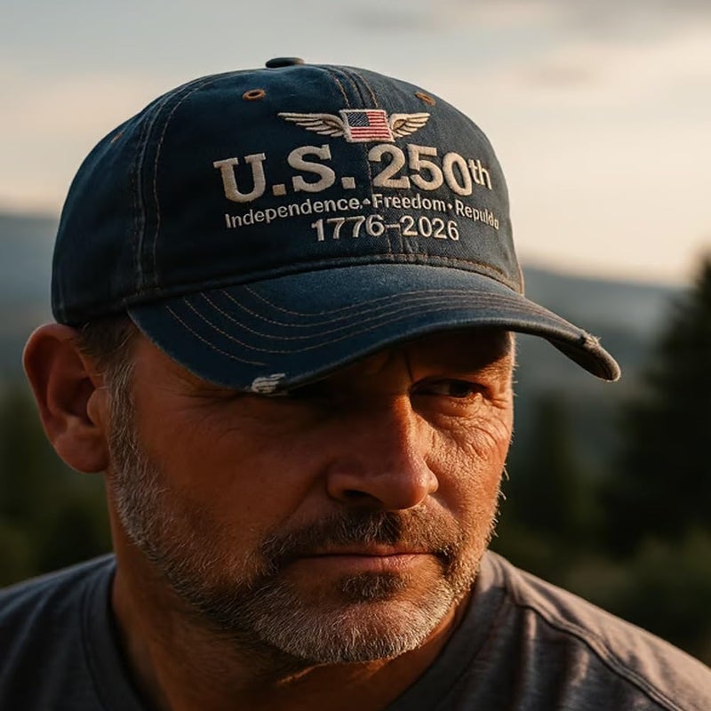 Efdaf Store USA 250th Anniversary Hat, Adjustable 250th Anniversary Printed Patriotic Baseball Caps, Tribute Retro Washed Hat - Image 4